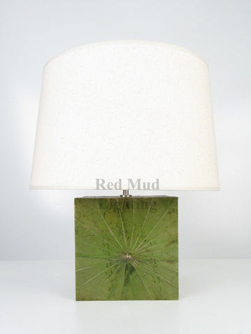 New Lotus Leaf Lamp Large Square Emerald Green